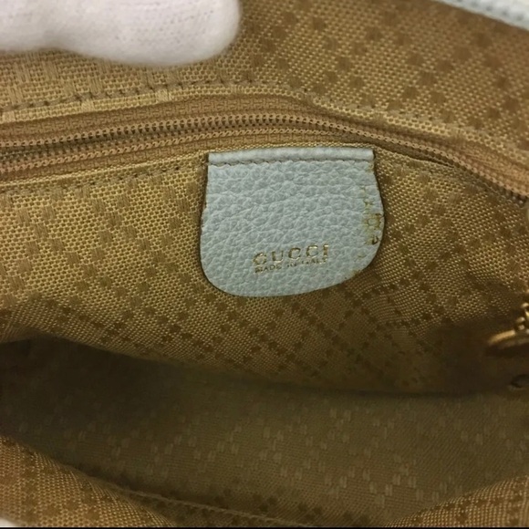 GUCCI Bamboo Handle Gray Suede Mini Hand bag/shoulder bag - Picture 11 of 17